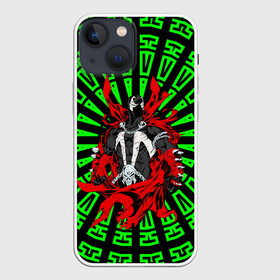 Чехол для iPhone 13 mini с принтом Спаун Эл Симмонс в городе Новоалтайск,  |  | al simmons | antihero | chain | comics | evil | hell | skull | smile | spawn | ад | антигерой | зло | комиксы | отродье | спаун | улыбка | цепь | череп | эл симмонс