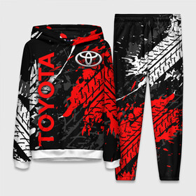 Женский костюм 3D (с толстовкой) с принтом TOYOTA RED   TOYOTA SPORT в городе Новоалтайск,  |  | Тематика изображения на принте: camry | corolla | race | sport | toyota | авто | автомобиль | камри | корола | красный | спорт | тойота