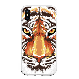 Чехол для iPhone XS Max матовый Морда тигра от John Art: в городе Новоалтайск, Силикон | Область печати: задняя сторона чехла, без боковых панелей | животные | новый год | праздник | тигр