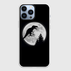 Чехол для iPhone 13 Pro Max с принтом T REX НА ЛУНЕ в городе Новоалтайск,  |  | bicycle | bike | fly | moon | rex | trex | tyrannosaur | бикукле | динозаврик | животные | летающий динозавр | луна | на велосипеде на фоне луны | ночной пейзаж | палеонтология | пародия | полёт | прикол | т рекс