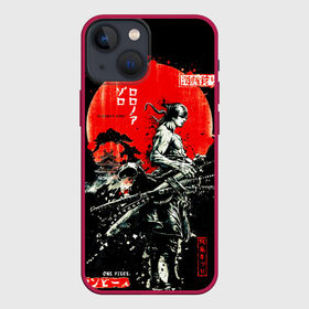Чехол для iPhone 13 mini с принтом Ван пис зоро самурай на черном фоне в городе Новоалтайск,  |  | anime | luffi | lufi | manga | one piece | samurai | wano kuni | zoro | большой куш | ванпис | вон пис | зоро | корабль | луфи | луффи | манга | манки д луффи | ниндзя | пират | путь война | ророноа | самурай | семь самураев | токио