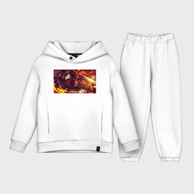 Детский костюм хлопок Oversize с принтом Взгляд Ренгоку Клинок рассекающий демонов в городе Новоалтайск,  |  | anime | demon slayer | kimetsu no yaiba | rengoku | аниме | клинок демонов | клинок рассекающий демонов | манга | огонь | рингоку