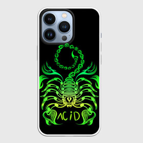 Чехол для iPhone 13 Pro с принтом Acid scorpion в городе Новоалтайск,  |  | Тематика изображения на принте: acid | acid scorpion | scorpion | кислота | кислотный скорпион | неон | неоновые узоры | скорпион | узоры