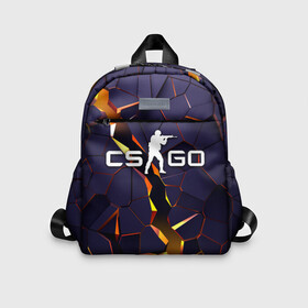 Детский рюкзак 3D с принтом 3D разлом | 3D плиты | CS:GO в городе Новоалтайск, 100% полиэстер | лямки с регулируемой длиной, сверху петелька, чтобы рюкзак можно было повесить на вешалку. Основное отделение закрывается на молнию, как и внешний карман. Внутри дополнительный карман. По бокам два дополнительных кармашка | Тематика изображения на принте: 3d плиты | 3д плиты | cs | cs go | cs go navi | csgo | navi | кс | кс го | ксго | плиты | плиты 3d | плиты 3д