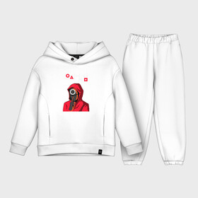 Детский костюм хлопок Oversize с принтом ИГРА В КАЛЬМАРА   SQUID GAME   ART в городе Новоалтайск,  |  | art | netflix | squid game | арт | все охранники | герои | игра в кальмара | игрок кальмара | кино | красный | нетфликс | охрана | охраник | розовый | сериал