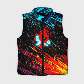 Женский жилет утепленный 3D с принтом Cyberpunk 2077 Цветные брызги. в городе Новоалтайск,  |  | cd project red | cyberpunk 2077 | keanu reeves | samurai | киану ривз | киберпанк 2077 | самураи