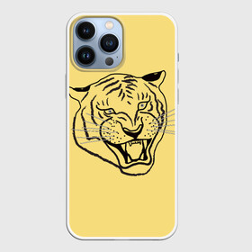 Чехол для iPhone 13 Pro Max с принтом тигр на золотом фоне в городе Новоалтайск,  |  | art line | chinese calendar | contour | golden | head | mascot | muzzle | new year | symbol | tiger | year of the tiger | арт лайн | год тигра | голова | золотой | китайский календарь | контур | новогодний | новый год | символ | талисман | тигр