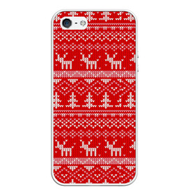 Чехол для iPhone 5/5S матовый с принтом Новогодний узор с оленями и елкой в городе Новоалтайск, Силикон | Область печати: задняя сторона чехла, без боковых панелей | Тематика изображения на принте: 2021 | 2022 | christmas | merry | merry christmas | new year | snow | sweater | ugly christmas | winter | year of the tiger | год тигра | зима | новогодний | новогодняя | новый год | рождественский | рождественский свитер | рождество | свитер | 