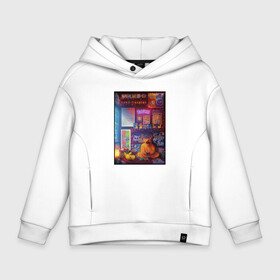 Детское худи Oversize хлопок с принтом POKEMON | GEEK POSTER в городе Новоалтайск, френч-терри — 70% хлопок, 30% полиэстер. Мягкий теплый начес внутри —100% хлопок | боковые карманы, эластичные манжеты и нижняя кромка, капюшон на магнитной кнопке | geek poster | pika | pika pika | pikachu | pokemon | poster | детектив пикачу | пика | пикачу | покемон | постер