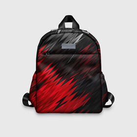 Детский рюкзак 3D с принтом ЧЁРНО КРАСНЫЕ КРАСКИ | RED BLACK STRIPES в городе Новоалтайск, 100% полиэстер | лямки с регулируемой длиной, сверху петелька, чтобы рюкзак можно было повесить на вешалку. Основное отделение закрывается на молнию, как и внешний карман. Внутри дополнительный карман. По бокам два дополнительных кармашка | abstract | geometry | geometry stripes | grunge | texture | waves | абстракция | брызги | волны | геометрические полосы | геометрия | гранж | краски | текстура