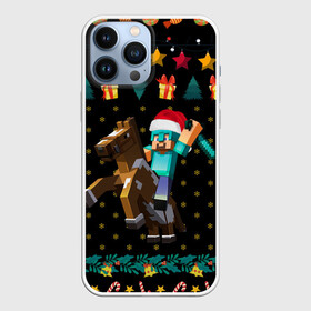 Чехол для iPhone 13 Pro Max с принтом Новогодний Майнкрафт, Minecraft в городе Новоалтайск,  |  | Тематика изображения на принте: 2021 | 2022 | creeper | earth | game | merry christmas | minecraft | minecraft earth | new year | snow | winter | year of the tiger | блоки | год тигра | грифер | зима | игры | квадраты | компьютерная игра | крипер | маинкрафт