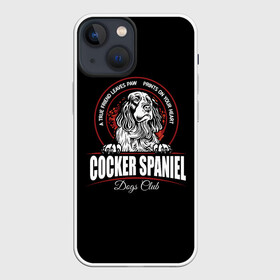 Чехол для iPhone 13 mini с принтом Кокер Спаниель (Cocker Spaniel) в городе Новоалтайск,  |  | Тематика изображения на принте: cocker spaniel | dog spaniel | k | английский спаниель | год собаки | друг человека | животное | зверь | кавалер спаниель | кинг чарльз спаниель | кинолог | кокер спаниель | охотничья собака | пёс
