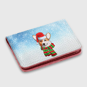 Картхолдер с принтом с принтом Новогодний Корги   New Years Corgi в городе Новоалтайск, натуральная матовая кожа | размер 7,3 х 10 см; кардхолдер имеет 4 кармана для карт; | christmas | corgi | dog | santa | дед мороз | елка | зима | корги | новый год | рождество | санта | снег | снегурочка | снежинка | собака | собачка | щенок