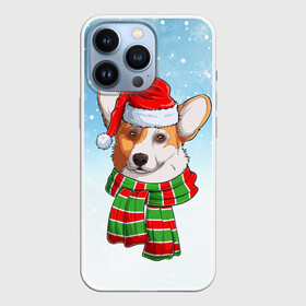 Чехол для iPhone 13 Pro с принтом Новогодний Корги   New Years Corgi в городе Новоалтайск,  |  | Тематика изображения на принте: christmas | corgi | dog | santa | дед мороз | елка | зима | корги | новый год | рождество | санта | снег | снегурочка | снежинка | собака | собачка | щенок