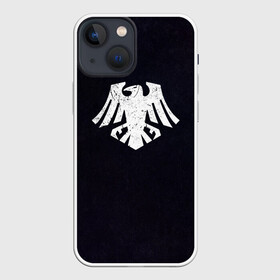 Чехол для iPhone 13 mini с принтом Гвардия Ворона (цвет 19 легиона) в городе Новоалтайск,  |  | Тематика изображения на принте: astartes | corvus corax | crow | raven guard | space marine | waha | warhammer | астартес | вархаммер | ваха | ворон | гвардия ворона | корвус коракс | космодесант | спейсмарин