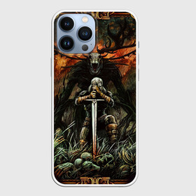 Чехол для iPhone 13 Pro Max с принтом ВЕДЬМАК И МОНСТР в городе Новоалтайск,  |  | Тематика изображения на принте: geralt | the witcher | the witcher wild hunt | witcher | wolf | аард | аксий | белый волк | ведьмак | ведьмак 3 | волк | геральт | игни | ирден | йенифер | каер морхен | квен | охотник | трисс | цири | школа волка