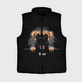 Женский жилет утепленный 3D с принтом Боксёр (Boxer) в городе Новоалтайск,  |  | animal | boxer | bulldog | dog | fighting dog | pit bull | бойцовская собака | боксёр | бульдог | год собаки | друг человека | животное | кинолог | немецкий боксёр | пёс | питбуль | порода собак | собака боксёр | собаковод