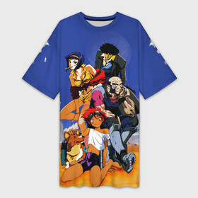 Платье-футболка 3D с принтом Cоwboy ALL в городе Новоалтайск,  |  | corgi | cowboy bebop | ed | edd | edward | edward wong | ein | fei | fei valentain | jet | jet black | spike | spike spiegel | аниме | боевик | вестер | детектив | джет | джет блэк | ед | ен | иен | ковбой бибоп | корги | космический | манга | спайк | спа