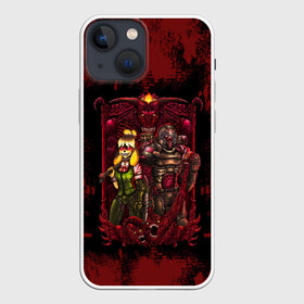 Чехол для iPhone 13 mini с принтом DOOMGIRL | DOOMGAY | BLOOD в городе Новоалтайск,  |  | blood | demons | devil | doom | doom eternal | doom girl | doom slayer | doomgirl | doomguy | hell | ад | демон | демоны | дум | дум гай | дум герл | думгай | кровь | много крови | солдат рока