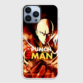 Чехол для iPhone 13 Pro Max с принтом Огненный Сайтама One Punch Man в городе Новоалтайск,  |  | Тематика изображения на принте: hagemanto | one punch man | one punchman | onepunchman | saitama | sensei | аниме | ван панч мен | ванпанчмен | лысый плащ | манга | сайтама | сильнейший человек | учитель | человек одинудар | человек одного удара