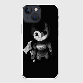 Чехол для iPhone 13 mini с принтом BENDY   БЕНДИ РОБОТ в городе Новоалтайск,  |  | bendy | bendy and the ink machine | tegunvteg | бенди | бени | бенни | бэнди | детская | детям | игра | компьютерная игра | машина | ужастик | чернила | чернильная