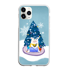 Чехол для iPhone 11 Pro Max матовый с принтом Медвежонок под новогодней елкой в городе Новоалтайск, Силикон |  | 2022 | christmas | new year | животные | звери | зверюшки | зима | кавай | медведь | медвежонок | милота | милый | мишка | нг | новогодний | новый год | рождество | снег
