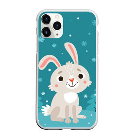 Чехол для iPhone 11 Pro матовый с принтом Новогодний зайчик в городе Новоалтайск, Силикон |  | 2022 | christmas | new year | животные | звери | зверюшки | кавай | милота | милый | нг | новогодний | новый год | рождество