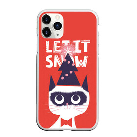 Чехол для iPhone 11 Pro Max матовый с принтом Котик. Новый год в городе Новоалтайск, Силикон |  | Тематика изображения на принте: 2022 | christmas | new year | животные | звери | зверюшки | кавай | милота | милый | нг | новогодний | новый год | рождество