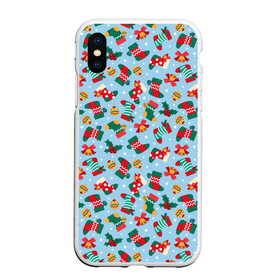 Чехол для iPhone XS Max матовый с принтом Christmas Background в городе Новоалтайск, Силикон | Область печати: задняя сторона чехла, без боковых панелей | christmas | christmas background | holiday | new year | socks | toys | игрушки | новогодний фон | новый год | носки | праздник | рождество