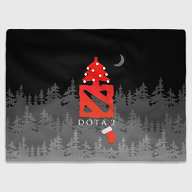 Плед 3D с принтом Dota 2  С Новым годом в городе Новоалтайск, 100% полиэстер | закругленные углы, все края обработаны. Ткань не мнется и не растягивается | christmas | dota 2 | fir forest | happy new year | logo | moon | multiplayer | night | pc game | tree with balls | ёлка с шариками | еловый лес | компьютерная игра | логотип | луна | многопользовательская | ночь | рождество | с новым годом