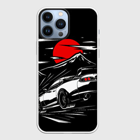 Чехол для iPhone 13 Pro Max с принтом Тойота супра mark 4 при красной луне Toyota supra в городе Новоалтайск,  |  | a80 | ae86 | camry | car | fast furious | jdm | mark 4 | toyota | а80 | камри | марк | машина | супра | тоёта | форсаж