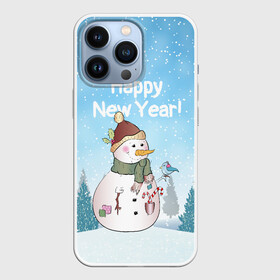 Чехол для iPhone 13 Pro с принтом Снеговик во дворе в городе Новоалтайск,  |  | 2022 | год тигра | новый год | новый год 2022 | символ года | тигр | тигренок | тигрица | тигры