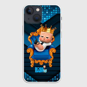 Чехол для iPhone 13 mini с принтом Босс в королевском кресле в городе Новоалтайск,  |  | baby | boss | boss baby | босс | босс молокосос | маленький босс | малыш | мальчик | молокосос | ребенок