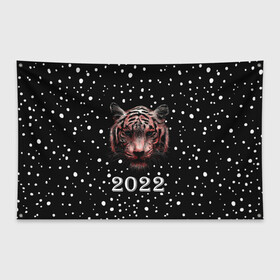 Флаг-баннер с принтом New Year Immortal Tiger в городе Новоалтайск, 100% полиэстер | размер 67 х 109 см, плотность ткани — 95 г/м2; по краям флага есть четыре люверса для крепления | 2022 | 22 | christmas | claus | deer | frost | immortal | new | santa | second | snow | spruce | symbol | team | three | tiger | tree | twenty | winter | year | второй | год | года | двадать | дед | елка | ель | зима | клаус | мороз | нового