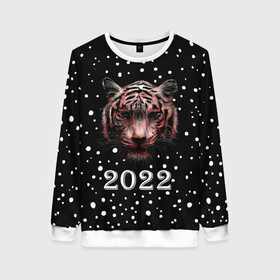 Женский свитшот 3D с принтом New Year Immortal Tiger в городе Новоалтайск, 100% полиэстер с мягким внутренним слоем | круглый вырез горловины, мягкая резинка на манжетах и поясе, свободная посадка по фигуре | 2022 | 22 | christmas | claus | deer | frost | immortal | new | santa | second | snow | spruce | symbol | team | three | tiger | tree | twenty | winter | year | второй | год | года | двадать | дед | елка | ель | зима | клаус | мороз | нового
