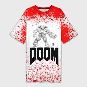 Платье-футболка 3D с принтом BOSS  FAN ART в городе Новоалтайск,  |  | cyber demon | cyberdemon | demons | devil | doom | doom eternal | doom slayer | hell | ад | демон | демоны | дум | кибер демон | кибердемон