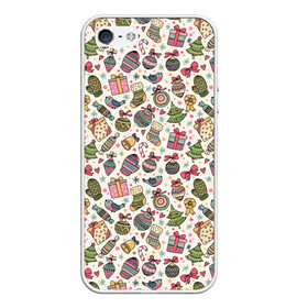Чехол для iPhone 5/5S матовый с принтом Christmas Background в городе Новоалтайск, Силикон | Область печати: задняя сторона чехла, без боковых панелей | Тематика изображения на принте: background | candies | christmas | gifts | holiday | mittens | new year | socks | texture | toys | trees | варежки | елки | игрушки | конфеты | новый год | носки | подарки | праздник | рождество | текстура | фон