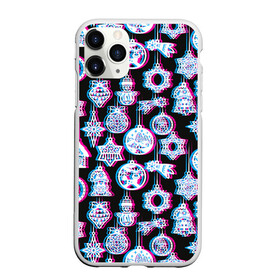 Чехол для iPhone 11 Pro матовый с принтом Новогодний глюк в городе Новоалтайск, Силикон |  | glitch | new year | pattern | глитч | год | игрушки | новый