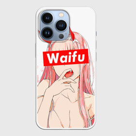 Чехол для iPhone 13 Pro с принтом Waifu  02 Darling in the Franxx в городе Новоалтайск,  |  | 02 | anime girl | darling in the franxx | waifu | waifu material | zero two | аниме | вайфу | дарлинг во франксе | девушка с розовыми волосами | манга | милый во франксе | ноль два | розовые волосы | тян