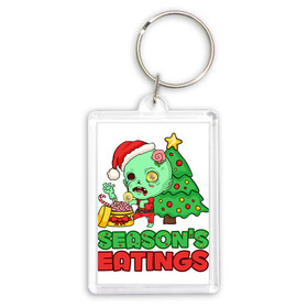 Брелок прямоугольный 35*50 с принтом Christmas Zombie в городе Новоалтайск,  |  | art | brains | christmas | gift | holiday | new year | tree | zombie | арт | елка | зомби | мозги | новый год | подарок | праздник | рождество