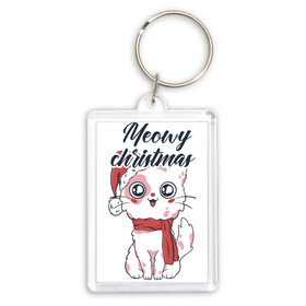 Брелок прямоугольный 35*50 с принтом Christmas Cat в городе Новоалтайск,  |  | Тематика изображения на принте: art | cat | christmas | holiday | new year | арт | кот | котик | кошка | новый год | праздник | рождество