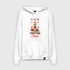 Женская толстовка хлопок с принтом Christmas Coffee в городе Новоалтайск, френч-терри, мягкий теплый начес внутри (100% хлопок) | карман-кенгуру, эластичные манжеты и нижняя кромка, капюшон с подкладом и шнурком | christmas | coffee | flowers | holiday | new year | кофе | новый год | праздник | рождество | цветы