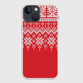 Чехол для iPhone 13 mini с принтом Knitted Pattern в городе Новоалтайск,  |  | background | christmas | holiday | knitted | knitted pattern | pattern | snow | trees | winter | вязаный | вязаный узор | елки | зима | праздник | рождество | снег | узор | фон