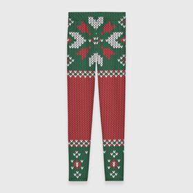 Леггинсы 3D с принтом Knitted Christmas Pattern в городе Новоалтайск, 80% полиэстер, 20% эластан | Эластичный пояс, зауженные к низу, низкая посадка | background | christmas | holiday | knitted | knitted pattern | pattern | trees | winter | вязаный | вязаный узор | елки | зима | праздник | рождество | узор | фон