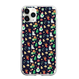 Чехол для iPhone 11 Pro Max матовый с принтом Christmas Holiday в городе Новоалтайск, Силикон |  | Тематика изображения на принте: background | bear | christmas | cookies | deer | garland | gifts | hare | new year | rabbit | snowflakes | snowman | stars | texture | гирлянда | заяц | звезды | кролик | медведь | мишка | новый год | олени | печенье | подарки | рождество | снеговик | сне