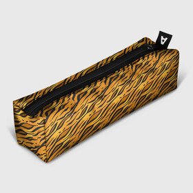 Пенал школьный 3D с принтом Тигровый Окрас (Tiger) в городе Новоалтайск, 100% полиэстер | плотная ткань, застежка на молнии | animal | beast | cat | predator | tiger | амурский тигр | белый тигр | год тигра | животное | зверь | кот | полосатая кошка | саблезубый тигр | тигр | хищник | царь джунглей | шерхан