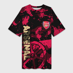 Платье-футболка 3D с принтом Арсенал  Arsenal в городе Новоалтайск,  |  | arsenal | champions | football | gunners | london | soccer | uefa | world cup | арсенал | лига чемпионов | форма | формы | футбол