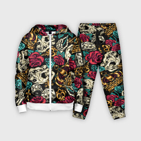Детский костюм 3D с принтом Узор для хипстера в городе Новоалтайск,  |  | crown | diamond | fashion | hipster | key | leaf | pattern | rose | skull | vanguard | авангард | алмаз | бриллиант | ключ | корона | лист | мода | роза | узор | хипстер | череп