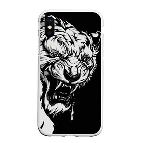 Чехол для iPhone XS Max матовый с принтом Тигр: свирепый и кровожадный в городе Новоалтайск, Силикон | Область печати: задняя сторона чехла, без боковых панелей | Тематика изображения на принте: 2022 | bloodthirsty | ferocious | look | powerful | predator | strong | tiger | year of the tiger | взгляд | год тигра | кровожадный | мощный | свирепый | сильный | тигр | хищник
