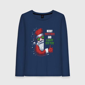 Женский лонгслив хлопок с принтом Merry Christmas and Happy New Year в городе Новоалтайск, 100% хлопок |  | christmas | drawing | holiday | like | merry christmas | new year | santa | santa claus | арт | лайк | новый год | праздник | рисунок | рождество | санта | санта клаус